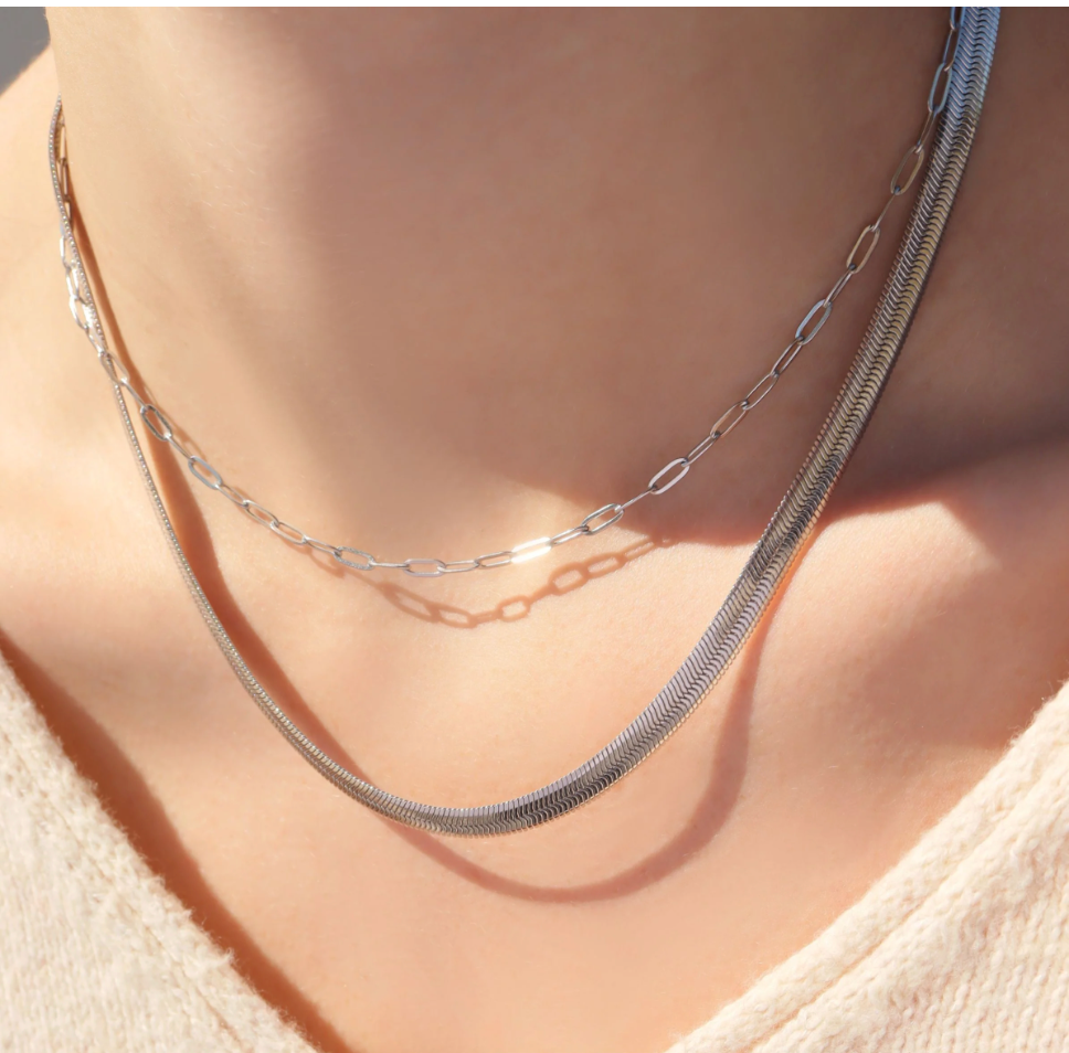 Striking Yet Subtle Herringbone Chain