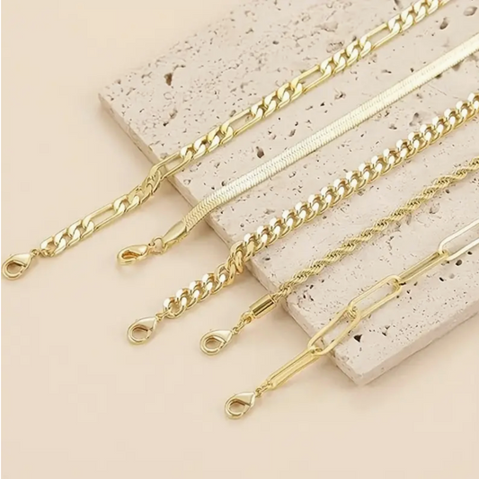 Essential Stacking Bracelet Set -Gold